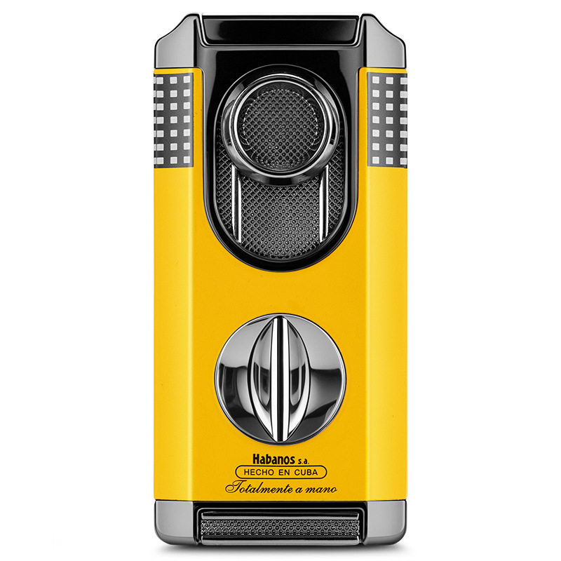 Cigarešu aizdedzinātājs, pretvējš, trīs vienā ar V griezumu, cinka sakausējums, butāns CB-24FT2