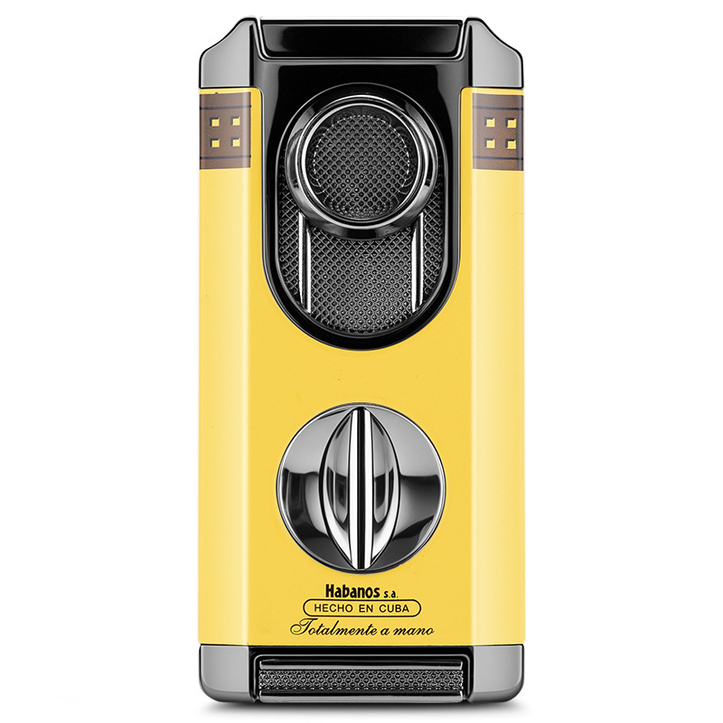 Cigarešu aizdedzinātājs, pretvējš, trīs vienā ar V griezumu, cinka sakausējums, butāns CB-24FT2