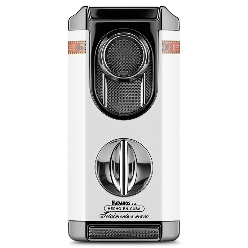 Cigarešu aizdedzinātājs, pretvējš, trīs vienā ar V griezumu, cinka sakausējums, butāns CB-24FT2