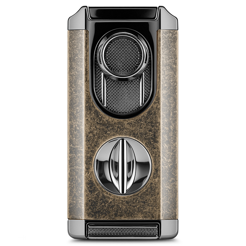 Cigarešu aizdedzinātājs, pretvējš, trīs vienā ar V griezumu, cinka sakausējums, butāns CB-24FT2