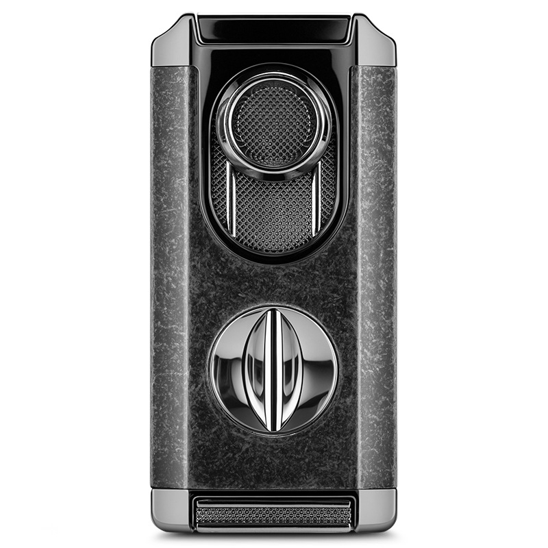 Cigarešu aizdedzinātājs, pretvējš, trīs vienā ar V griezumu, cinka sakausējums, butāns CB-24FT2