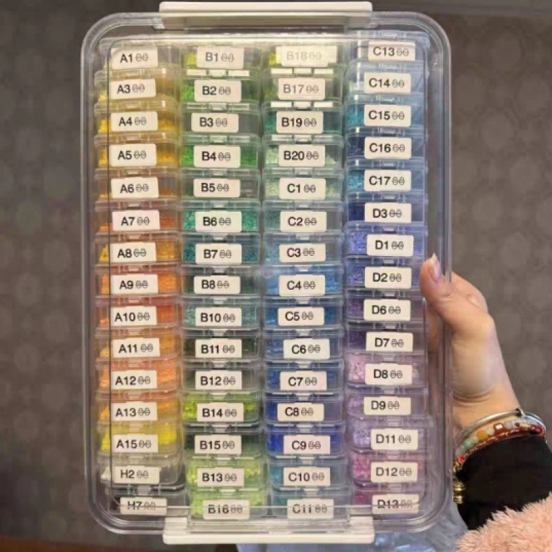 Prozirna kutija za pohranu perlica i nakita s pregradicama, plastični organizator za kućnu upotrebu