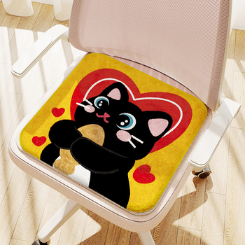 Jastučić za sjedenje s uzorkom crtanih likova, punilo od poliesterskih vlakana, materijal od poliesterskog vlakna, sladak crtani stil, za spavaću sobu