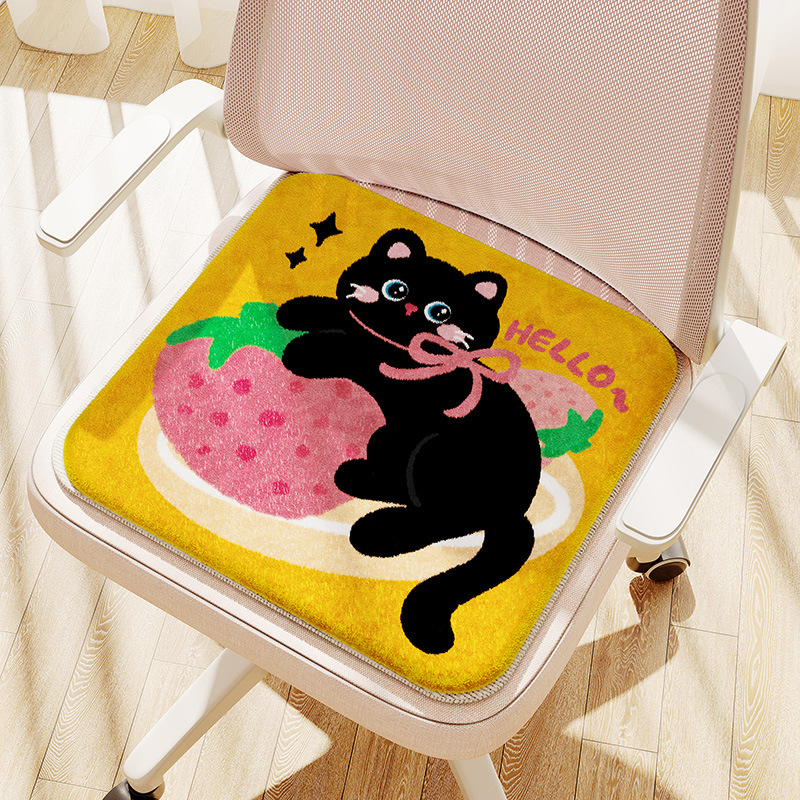 Jastučić za sjedenje s uzorkom crtanih likova, punilo od poliesterskih vlakana, materijal od poliesterskog vlakna, sladak crtani stil, za spavaću sobu