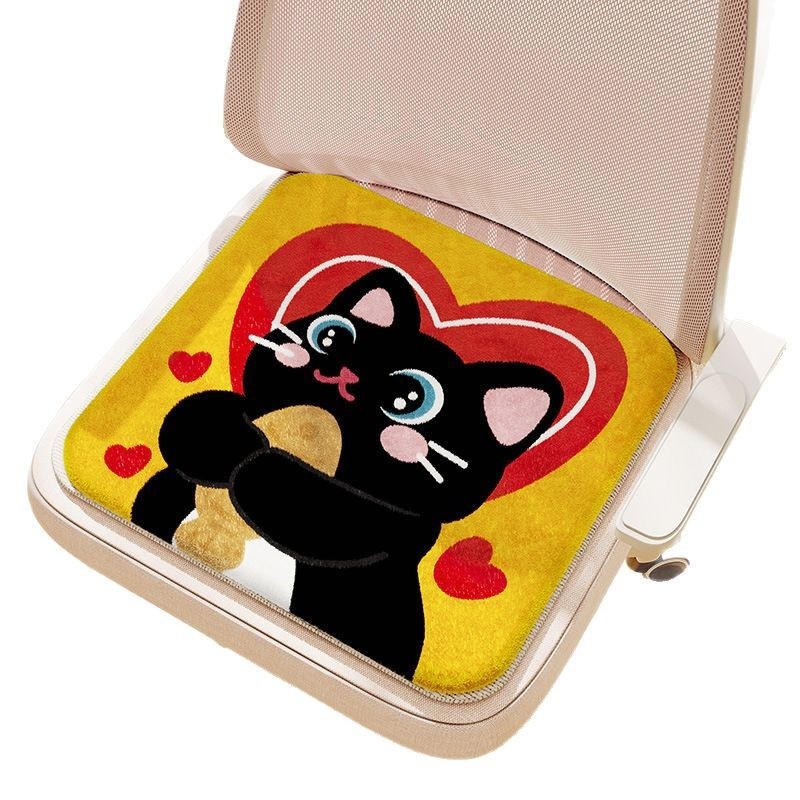 Jastučić za sjedenje s uzorkom crtanih likova, punilo od poliesterskih vlakana, materijal od poliesterskog vlakna, sladak crtani stil, za spavaću sobu