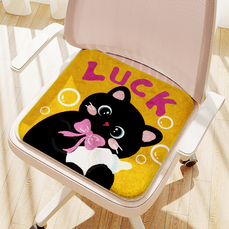 Jastučić za sjedenje s uzorkom crtanih likova, punilo od poliesterskih vlakana, materijal od poliesterskog vlakna, sladak crtani stil, za spavaću sobu