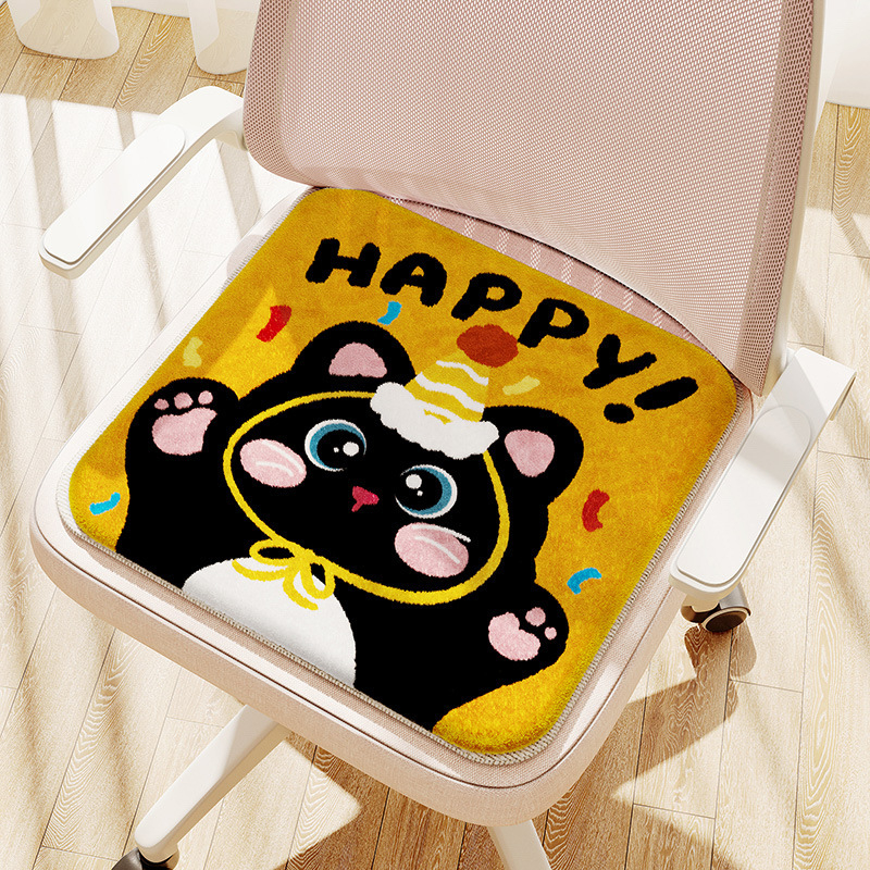 Jastučić za sjedenje s uzorkom crtanih likova, punilo od poliesterskih vlakana, materijal od poliesterskog vlakna, sladak crtani stil, za spavaću sobu