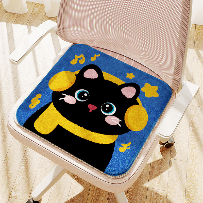 Jastučić za sjedenje s uzorkom crtanih likova, punilo od poliesterskih vlakana, materijal od poliesterskog vlakna, sladak crtani stil, za spavaću sobu