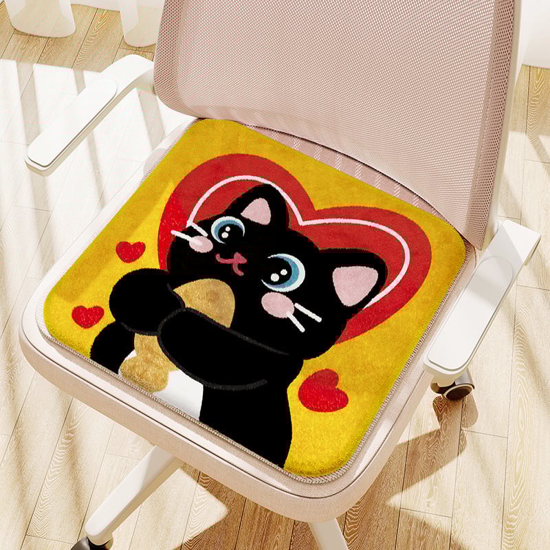 Jastučić za sjedenje s uzorkom crtanih likova, punilo od poliesterskih vlakana, materijal od poliesterskog vlakna, sladak crtani stil, za spavaću sobu