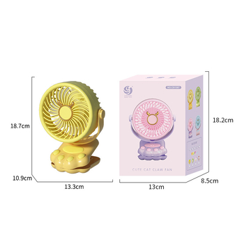 USB stolni ventilator s 3 lopatice, ugrađena baterija 300-500 mAh, tih rad do 36 dB