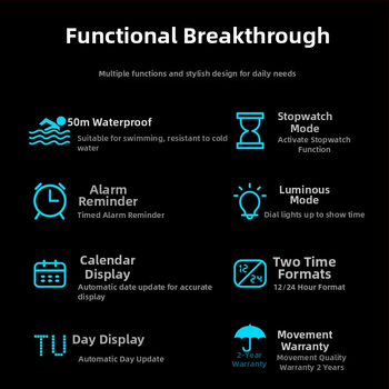 DIRAY férfi sportos elektronikus óra digitális kijelzővel, 50m vízállóság és LED éjszakai fény