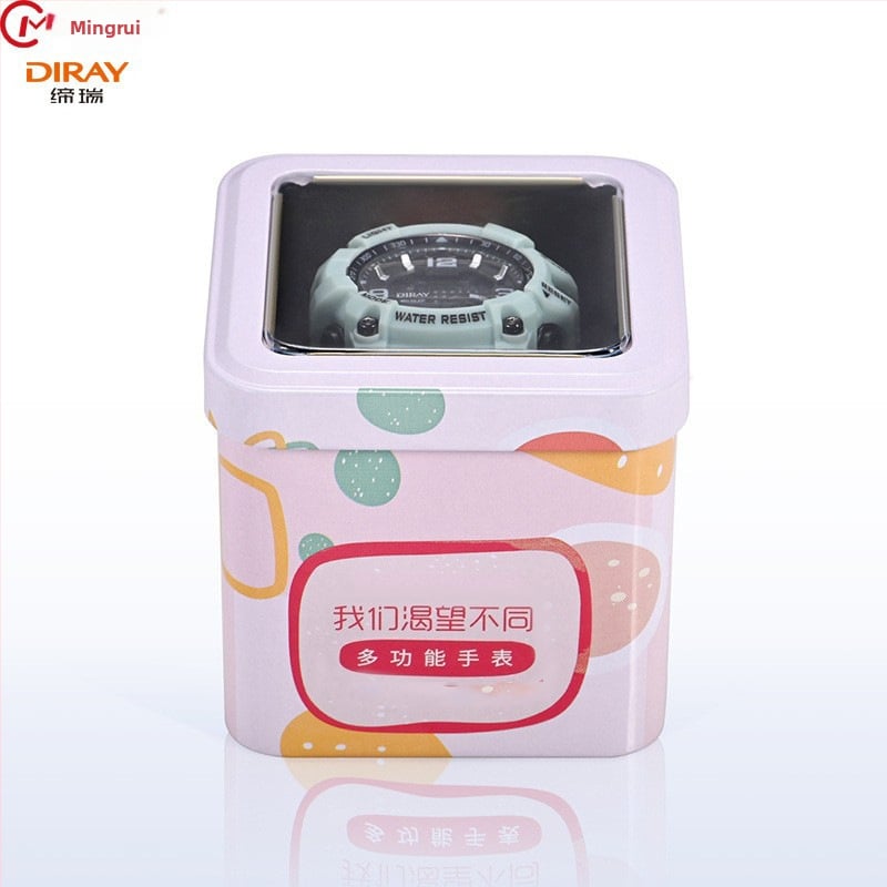 DIRAY férfi sportos elektronikus óra digitális kijelzővel, 50m vízállóság és LED éjszakai fény