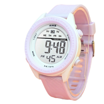 Unisex elektronikus karóra digitális kijelzővel, 30M vízálló, 45mm átmérőjű számlap, TPU szíj, ABS tokozás, diákok számára