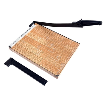 Tăietor de hârtie de birou în stil ghilotină, construcție din lemn, pentru tăierea hârtiei și a fotografiilor