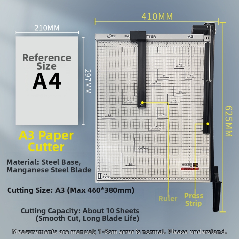 Tăietor de hârtie de birou în stil ghilotină, construcție din lemn, pentru tăierea hârtiei și a fotografiilor