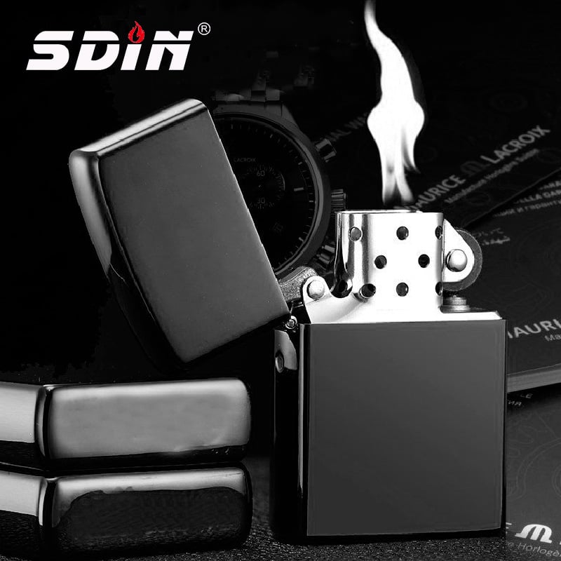 Metāla vēja izturīgs kerosēna aizdedzināšanas ierīce ar klasiska liesmu — gravēšana logotipam, personalizācija