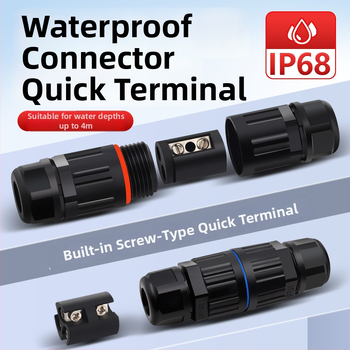 Mini vandeniui atsparus jungtis lauko naudojimui su pass-through — Cow Hours