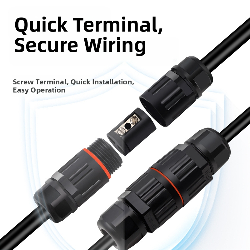 Mini vandeniui atsparus jungtis lauko naudojimui su pass-through — Cow Hours