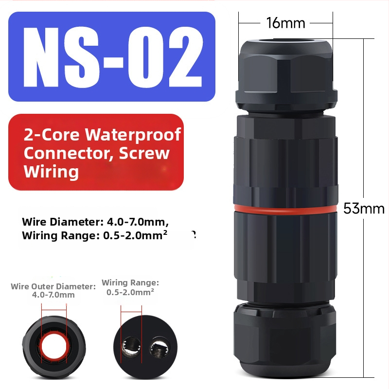 Mini vandeniui atsparus jungtis lauko naudojimui su pass-through — Cow Hours