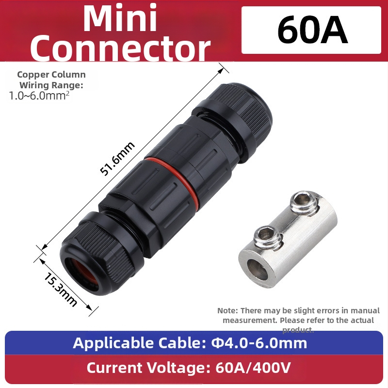 Mini vandeniui atsparus jungtis lauko naudojimui su pass-through — Cow Hours