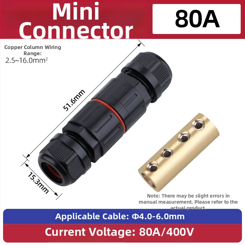 Mini vandeniui atsparus jungtis lauko naudojimui su pass-through — Cow Hours