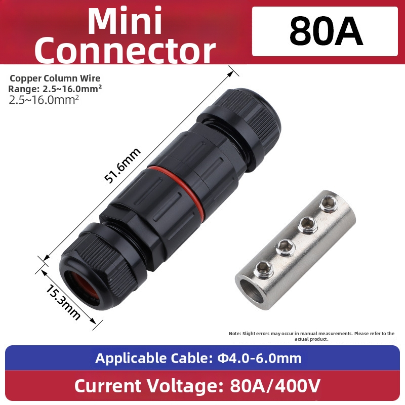 Mini vandeniui atsparus jungtis lauko naudojimui su pass-through — Cow Hours