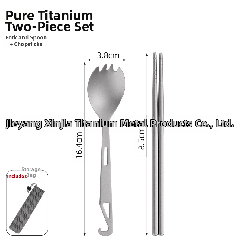 Kempingo įrankiai: 4-in-1 šaukštas sriubai, salotoms, pyragui ir vaisiams su butelių atidarytuvu; grynas titanas, šiuolaikiškas minimalistinis stilius, nešiojamas