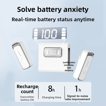 SX88 безжичен лавалер микрофон, Bluetooth 5.0, 60Hz-15kHz, SNR ≥70dB, 6-8 ч. работа, вградена батерия 200-300 mAh