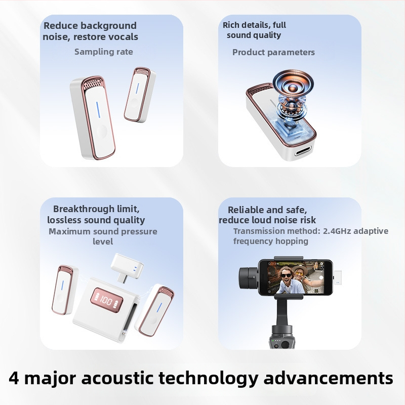 SX88 безжичен лавалер микрофон, Bluetooth 5.0, 60Hz-15kHz, SNR ≥70dB, 6-8 ч. работа, вградена батерия 200-300 mAh