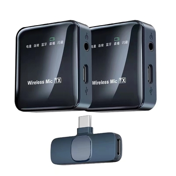 K63 bezvadu lavalier mikrofons, Bluetooth 5.2, frekvenču diapazons 20 Hz–20 kHz, SNR ≥75 dB, kanāls 2.1, darbības laiks 8–12 h