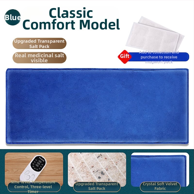 Elektrinė šildymo juosta karštam kompresui, su 11 pakopų skaitmeniniu ekranu ir automatiškai palaikoma temperatūra; galia 100W, įtampa 220V; temperatūros diapazonas 35–85°C; gryno svoris 2,5 kg; tinka keliams, pečiams, juosmeniui ir kojoms.