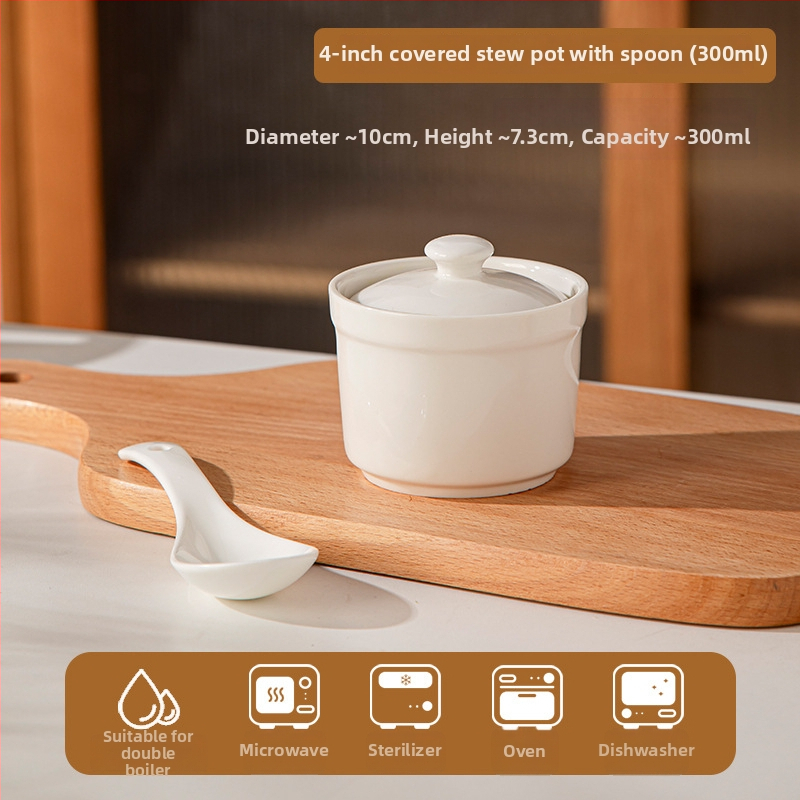 Vas de porțelan, rotund, stil minimalist modern, compatibil cu microunde, finisaj sub glazură