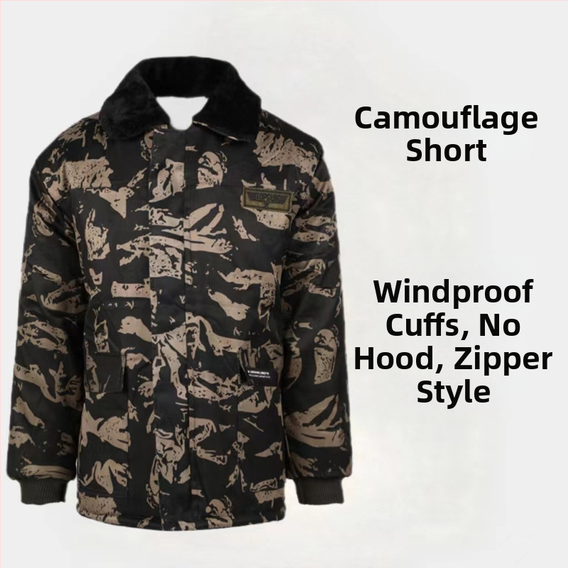 MWY Žiemos kamufliažinė striukė, unisex, šilta, vėjo atspari, dėvėjimu atspari, audinys: cheminiai pluoštai