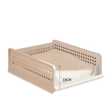 Organizator pentru garderobă cu compartimente pe niveluri, pliabil, din plastic, pentru montaj pe podea, 1 nivel