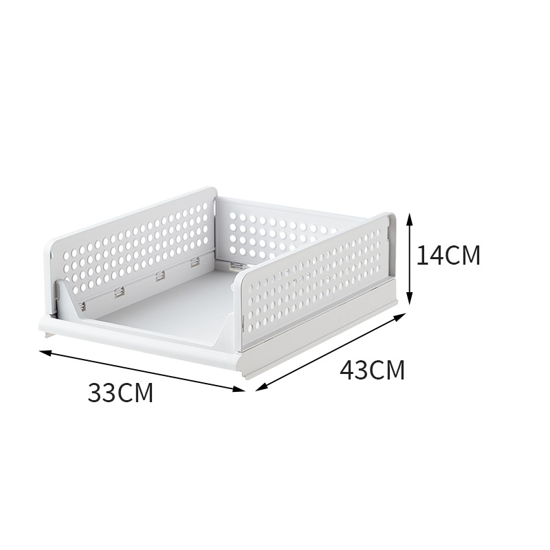 Organizator pentru garderobă cu compartimente pe niveluri, pliabil, din plastic, pentru montaj pe podea, 1 nivel