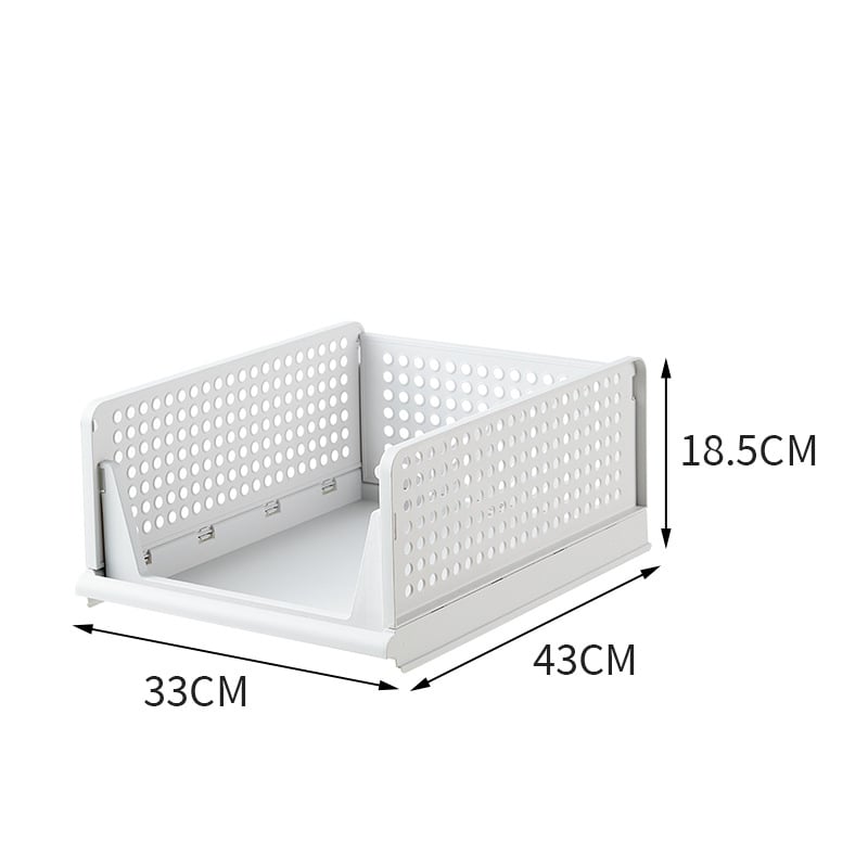 Organizator pentru garderobă cu compartimente pe niveluri, pliabil, din plastic, pentru montaj pe podea, 1 nivel