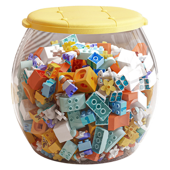 Scaun de depozitare pentru jucării, din plastic, formă rotundă, capacitate 18L, încărcare 150 kg, multifuncțional