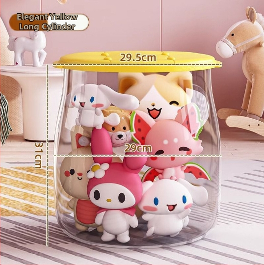 Plastikinis žaislų laikymo suolas, apvalios formos, 18L talpa, 150 kg apkrova, daugiafunkcis