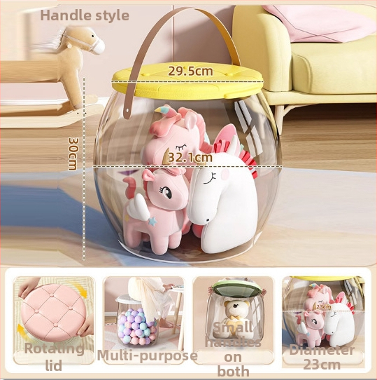 Plastikinis žaislų laikymo suolas, apvalios formos, 18L talpa, 150 kg apkrova, daugiafunkcis