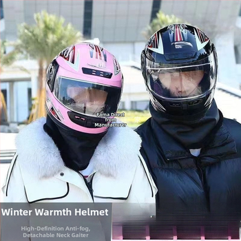 Elektrinio dviračio šalmas vyrams ir moterims, pilno veido šalmas, žiemai, ABS medžiaga