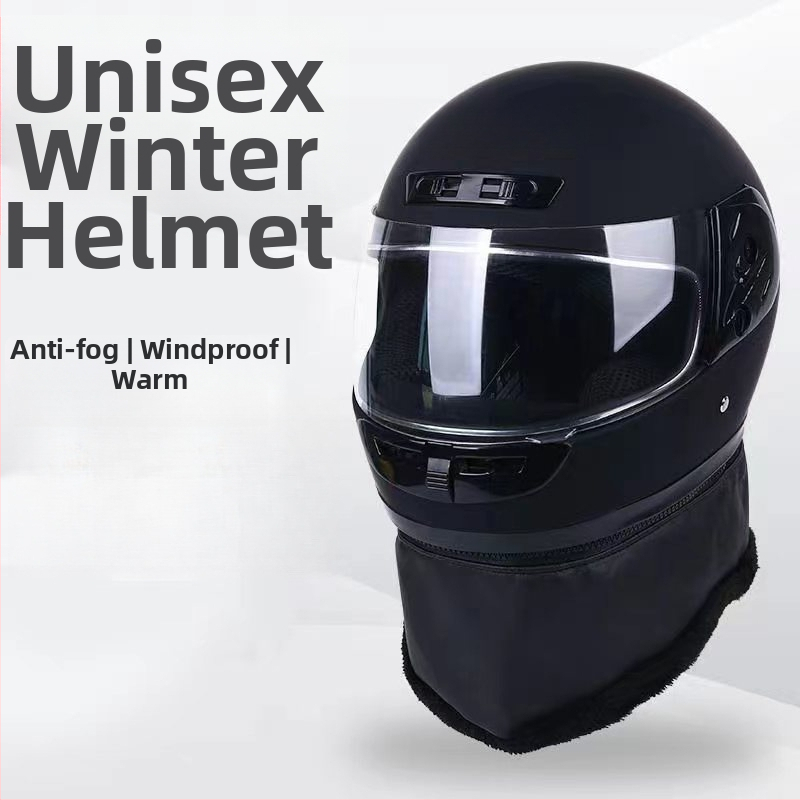 Elektrinio dviračio šalmas vyrams ir moterims, pilno veido šalmas, žiemai, ABS medžiaga