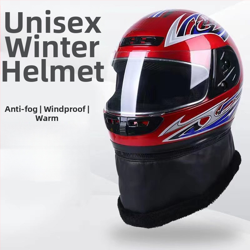 Elektrinio dviračio šalmas vyrams ir moterims, pilno veido šalmas, žiemai, ABS medžiaga