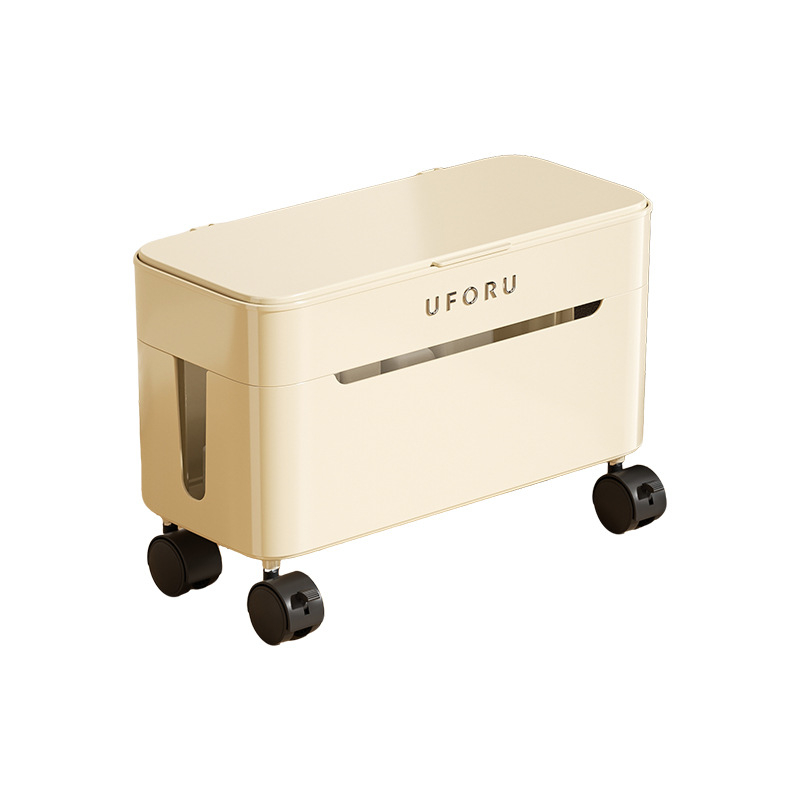 Cutie de depozitare a cablurilor de date cu separatoare – ABS, capacitate 12L, organizator de cabluri mobil, model DD2626