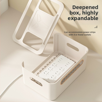 Plastikinė maršrutizatoriaus ir set-top dėžutės saugojimo dėžė – paprastas šiuolaikiškas dizainas, laidų tvarkymas svetainėje, 2024 m. modelis