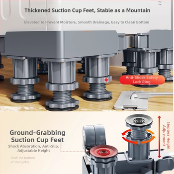 Skalbimo mašinos pagrindas – judantis, iš nerūdijančio plieno, 1 sluoksnis, šiuolaikinis minimalistinis stilius