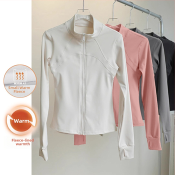 Ženski fitness top za jogu – stojeći ovratnik, uski kroj, smjesa kemijskih vlakana, 82,5% poliestera, WT5149