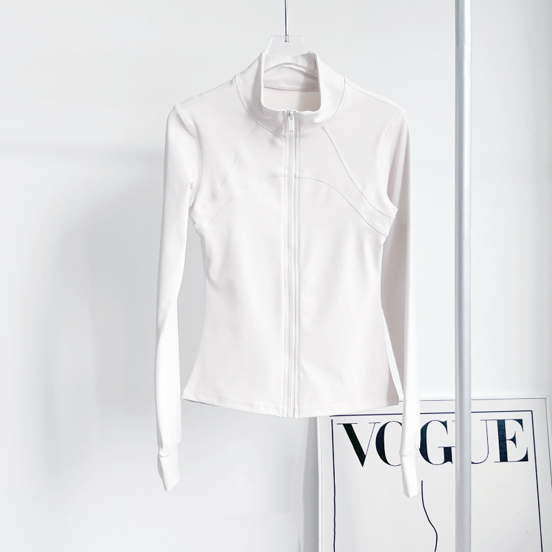 Ženski fitness top za jogu – stojeći ovratnik, uski kroj, smjesa kemijskih vlakana, 82,5% poliestera, WT5149