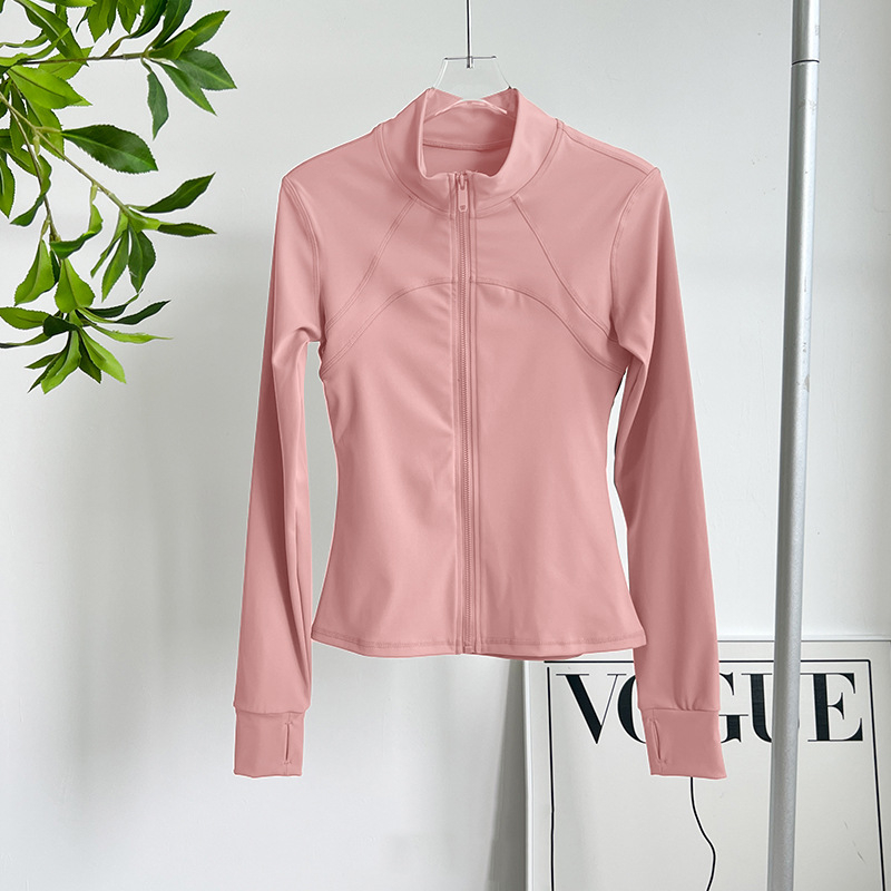 Ženski fitness top za jogu – stojeći ovratnik, uski kroj, smjesa kemijskih vlakana, 82,5% poliestera, WT5149