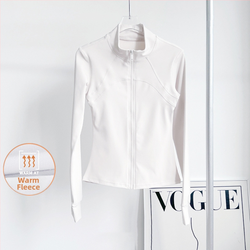 Ženski fitness top za jogu – stojeći ovratnik, uski kroj, smjesa kemijskih vlakana, 82,5% poliestera, WT5149