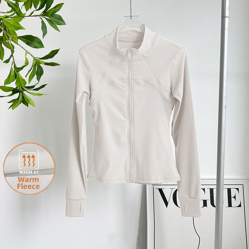 Ženski fitness top za jogu – stojeći ovratnik, uski kroj, smjesa kemijskih vlakana, 82,5% poliestera, WT5149